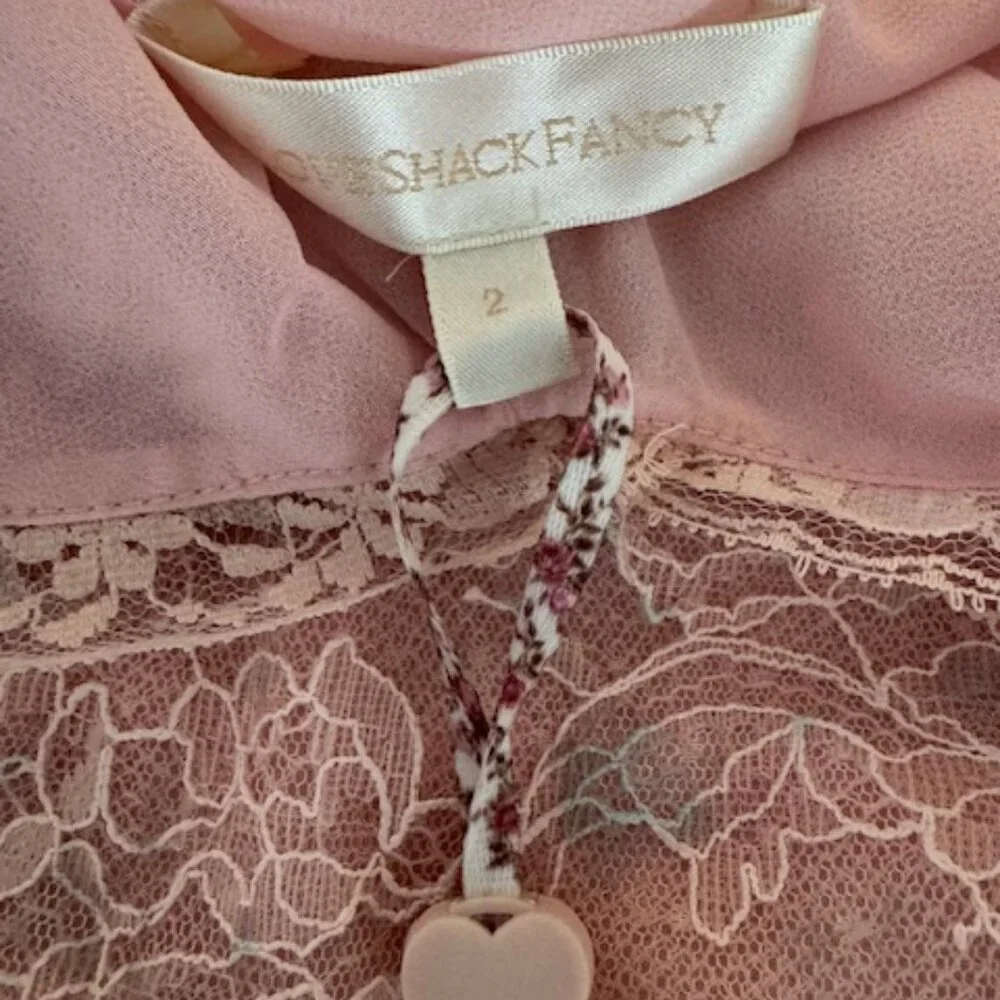 LoveShackFancy Galilea Chantilly Lace Mini Dress  $495.00 2 - Picture 5 of 11